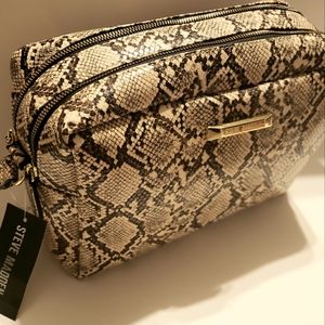 Steve Madden's Faux Snakeskin Cosmetic Bag